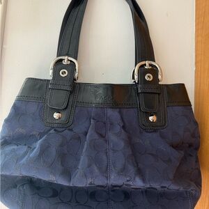 Coach Black and Blue Shoulder Bag